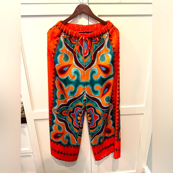 Zara colorful haram pants with Marrakesh inspired print - Picture 1 of 3
